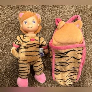 Manhattan Toy Kitty Striped PJ Sleepover Doll w/ Sleeping Bag